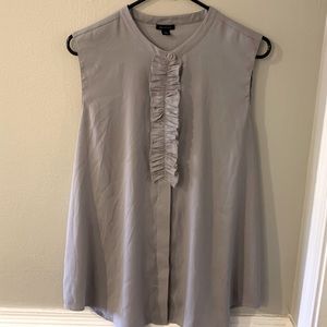 ANN TAYLOR SHELL TOP WITH TUXEDO RUFFLE- XL